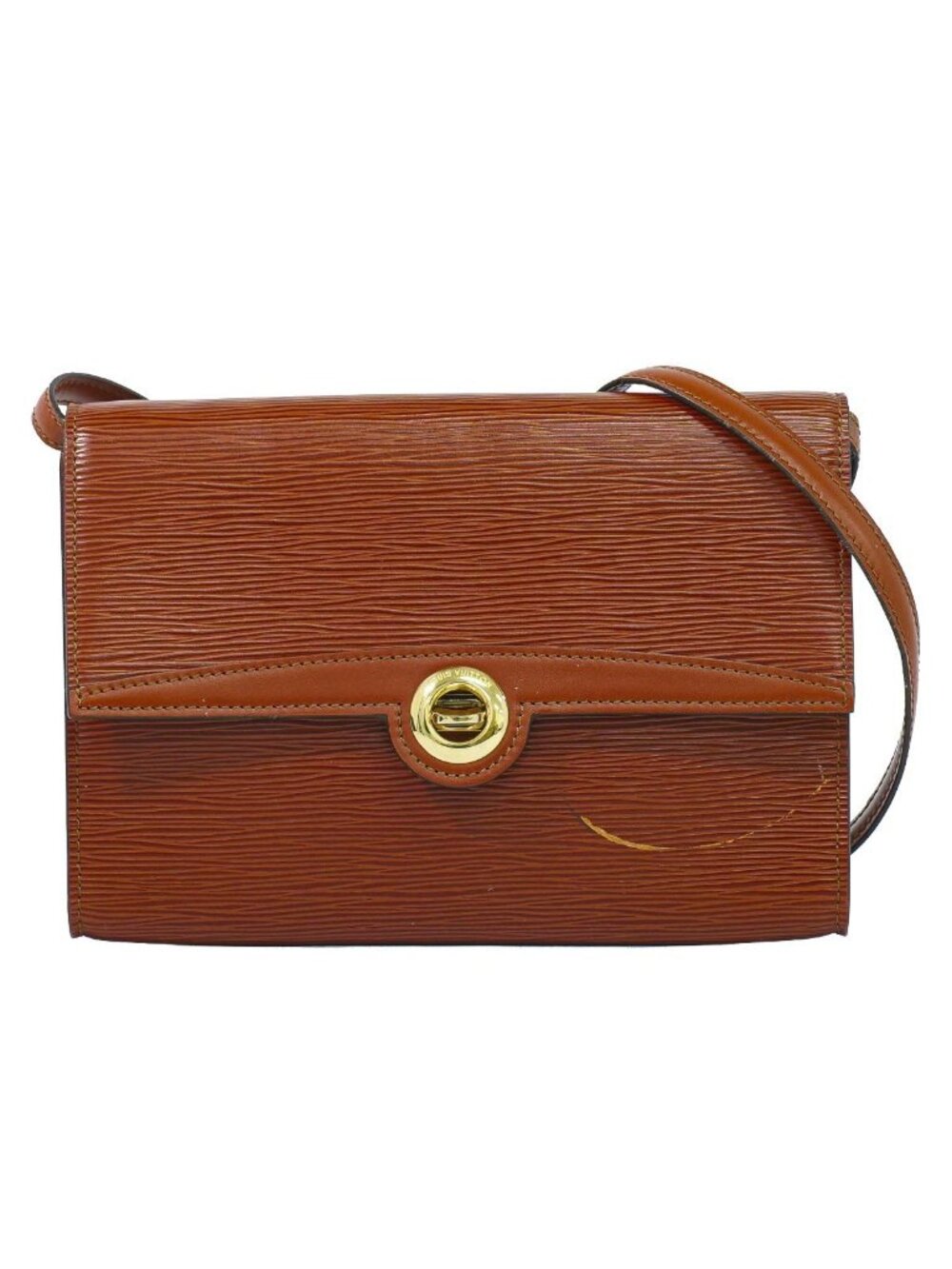 Louis Vuitton LV Arche Epi Leather 2-Way Shoulder Bag Clutch Kenya Brown